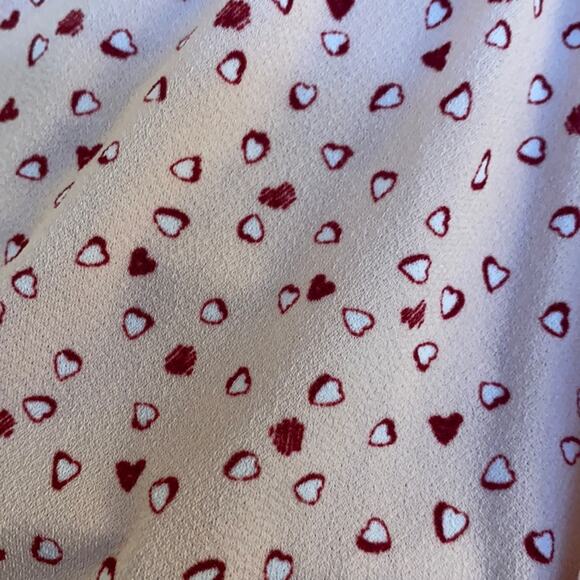 Adrianna Papell Heart Print High Neck Top - Picture 3 of 8